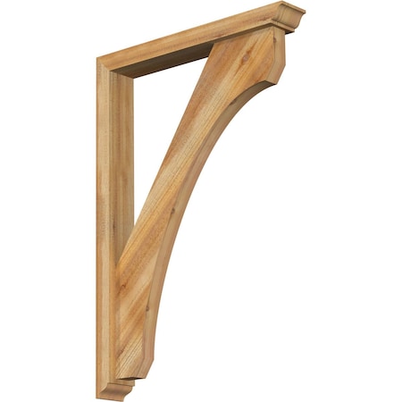 Legacy Traditional Rough Sawn Bracket w/ Offset Brace, Western Red Cedar, 4"W x 26"D x 38"H